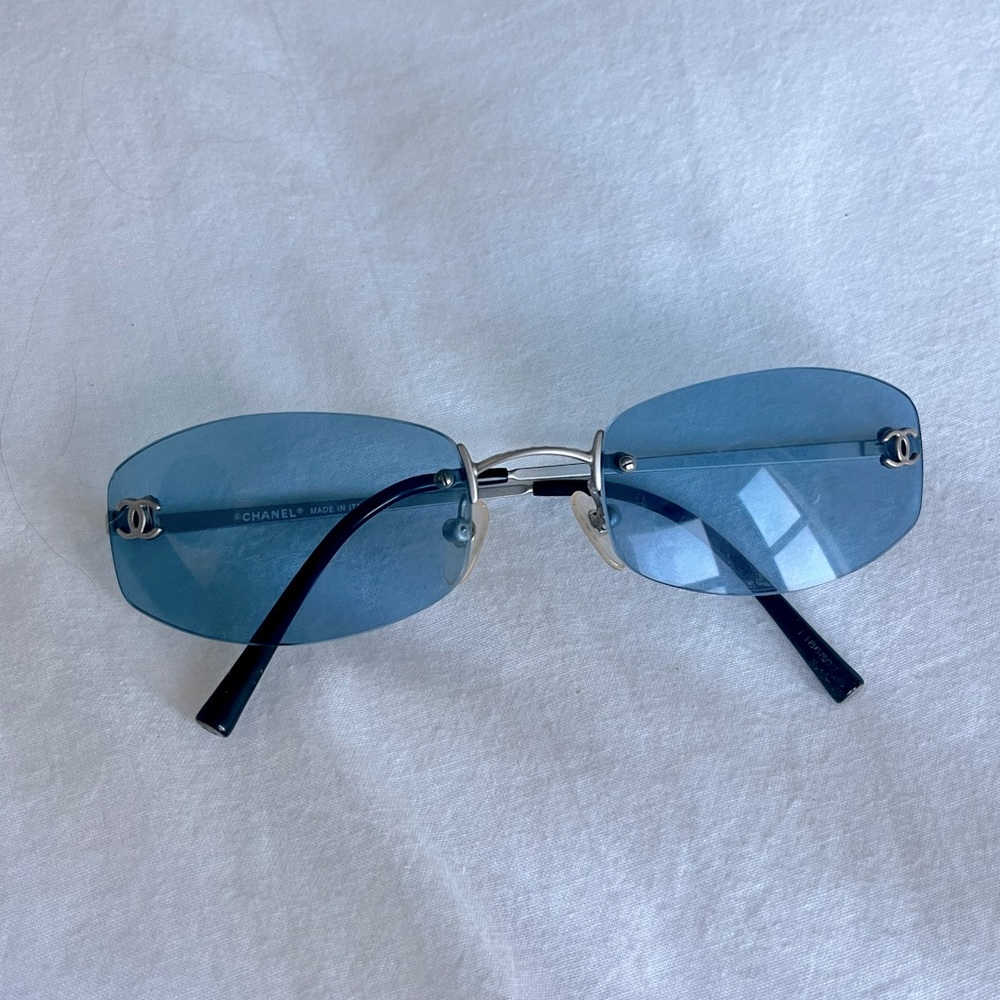 Vintage Blue Chanel Sunglasses
